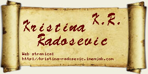 Kristina Radošević vizit kartica